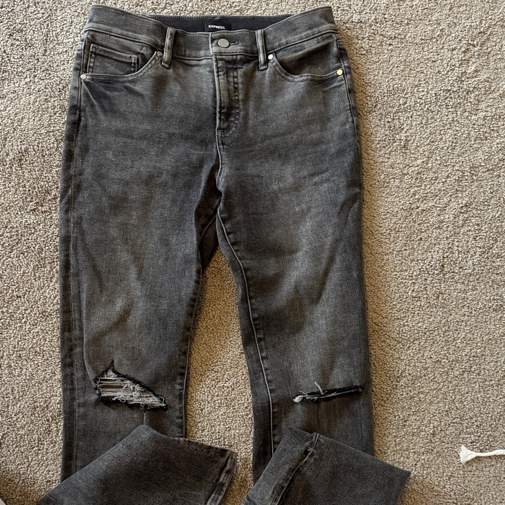 Stylish Express  Black Distressed Women's Jeans For The Tall Girlies